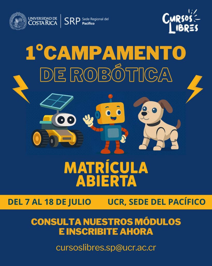 Imagen destacada:1ER CAMPAMENTO DE ROBÓTICA - UCR SEDE DEL PACÍFICO 2025