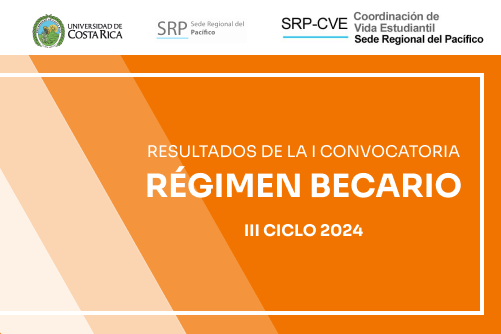 Resultados I convocatoria régimen becario III ciclo 2024